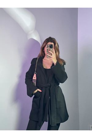 Kısa Kaşe Kaban - Siyah