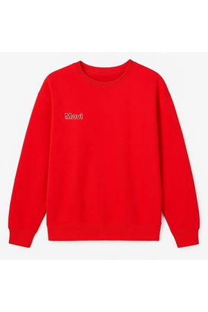 3 iplik Sweatshirt -Kırmızı