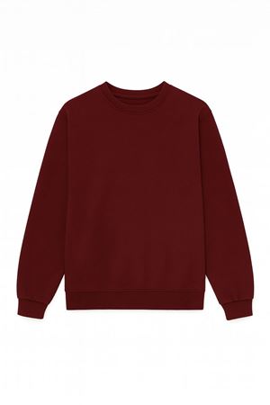Bisiklet Yaka Garson Boy Sweat -Bordo