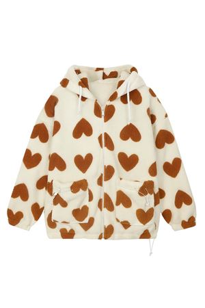 Kalpli Peluş Mont -Kiremit