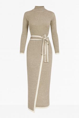 Pinterest Triko Elbise - Bej