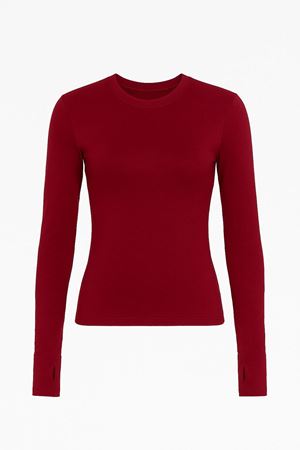 Parmak Geçirmeli Body - Bordo