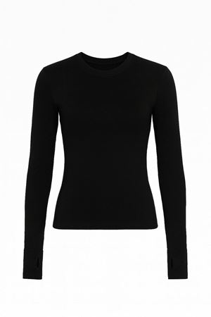 Parmak Geçirmeli Body -Siyah