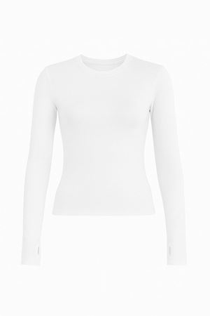 Parmak Geçirmeli Body - Beyaz