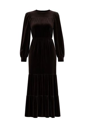 Kadife Elbise - Kahverengi