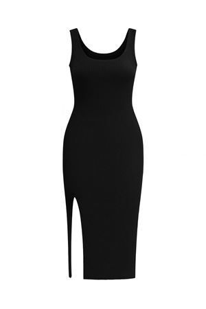 Triko Elbiseli Takım -Siyah