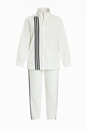 Üç Çizgili Eşofman Takımı - Beyaz