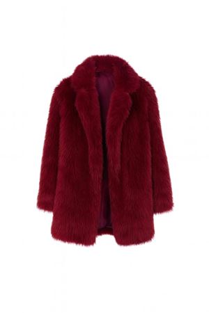 montana uzun kürk -bordo