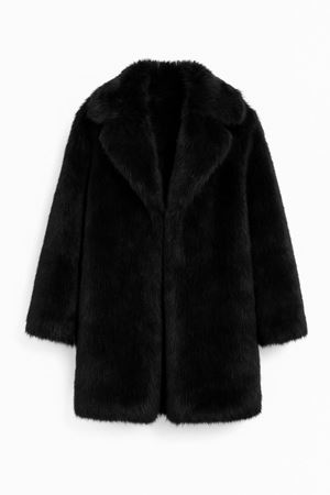 montana uzun kürk  -Siyah