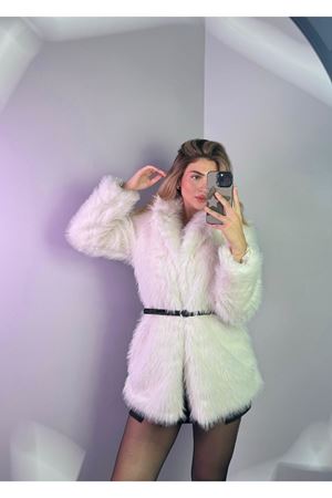 montana uzun kürk -beyaz