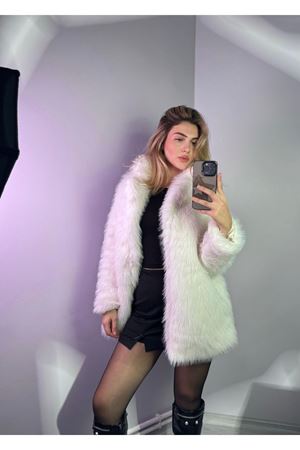 montana uzun kürk -beyaz
