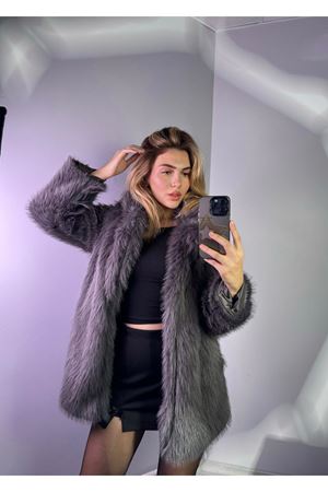 montana uzun kürk -antrasit