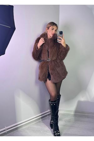 montana uzun kürk -kahverengi