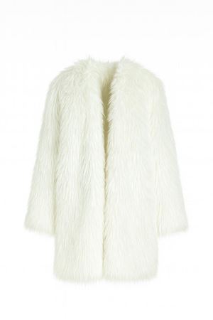 extra uzun kürk -beyaz