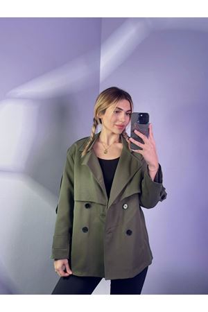 Orta Boy Trençkot -haki