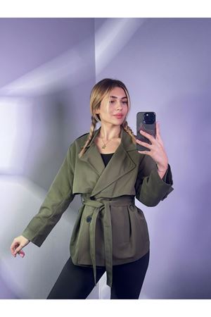 Orta Boy Trençkot -haki