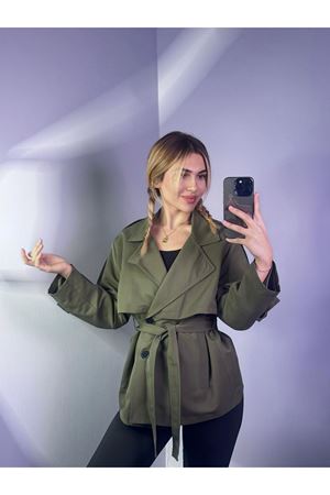 Orta Boy Trençkot -haki