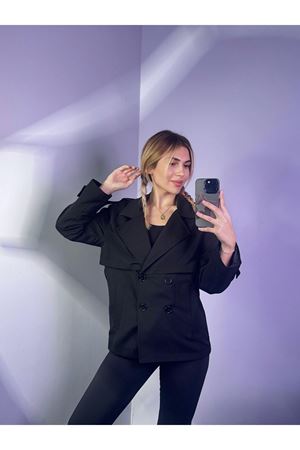 Orta Boy Trençkot -siyah