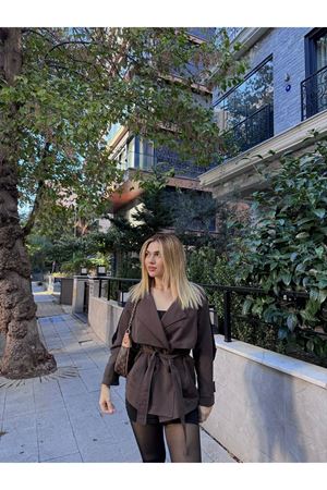 Orta Boy Trençkot -kahverengi