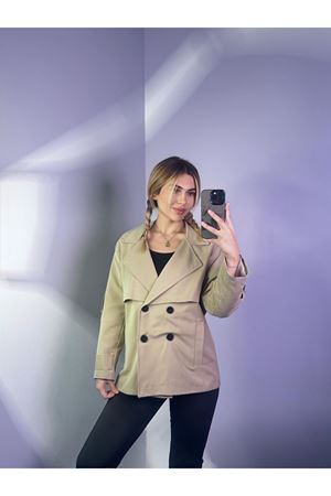 Orta Boy Trençkot -ekru