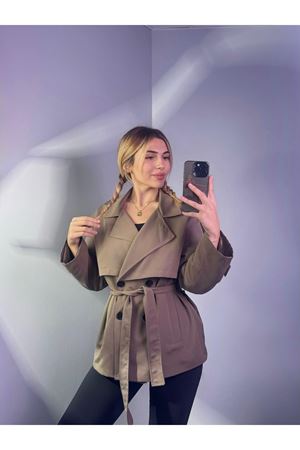 Orta Boy Trençkot -bej