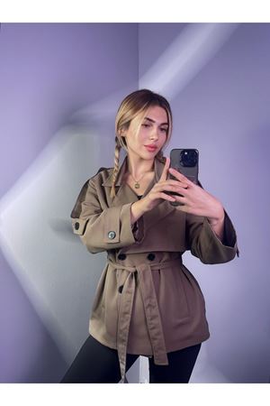 Orta Boy Trençkot -bej