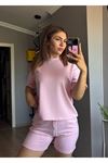 Alo Şortlu Takım -Pudra Pembe