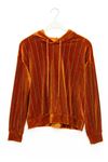 kadife taşlı sweat -turuncu