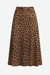Leopar Desenli Etek - Hardal